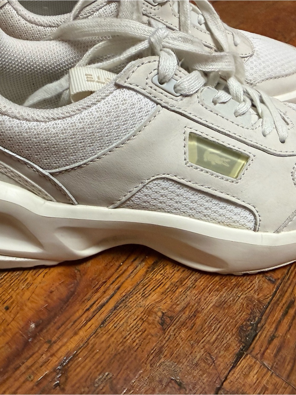 Women's Lacoste White Sneakers - Classic Casual Comfort size 6